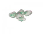 16mm White Heart Lampwork Bead, 5 beads 16mm White Heart Lampwork Bead, 5 beads