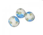 16mm Blue Rose Polymer Clay Bead, 10 beads 16mm Blue Rose Polymer Clay Bead, 10 beads