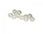 8mm Cream Druzy-Style Electroplated w/ line Bead, approx. 37 8mm Cream Druzy-Style Electroplated w/ line Bead, approx. 37
