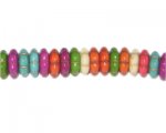 12 x 4mm Color Dyed Turquoise Flower Bead, 8"string 12 x 4mm Color Dyed Turquoise Flower Bead, 8"string