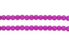 (image for) 6mm Fuchsia Semi-Matte Glass Bead, approx. 44 beads