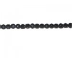6mm Black Faceted Round Glass Bead, 12" string 6mm Black Faceted Round Glass Bead, 12" string