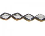 18 x 16mm Crystal Vintage-Style Polygon Glass Bead, approx. 6 be 18 x 16mm Crystal Vintage-Style Polygon Glass Bead, approx. 6 be