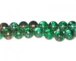 10mm Christmas Chill Abstract Glass Bead, approx. 16 beads 10mm Christmas Chill Abstract Glass Bead, approx. 16 beads