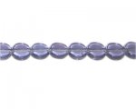 10mm Soft Purple Pressed Glass Flat Round Bead, 13" string 10mm Soft Purple Pressed Glass Flat Round Bead, 13" string
