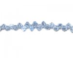 6mm Sky Blue Side-Drilled Faceted Bi-cone Glass Bead, 12 beads 6mm Sky Blue Side-Drilled Faceted Bi-cone Glass Bead, 12 beads