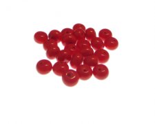 (image for) Approx. 1oz. x 8mm Strawberry Red Pebble Glass Beads, top drill