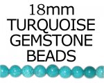 18mm Turquoise Gemstone Bead, 8 beads 18mm Turquoise Gemstone Bead, 8 beads