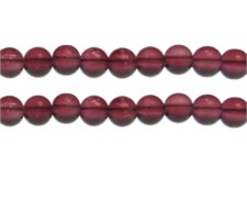 (image for) 10mm Wine Semi-Matte Glass Bead, approx. 17 beads