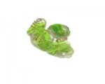 20mm Apple Green Floral Lampwork Heart Glass Bead, 4 beads 20mm Apple Green Floral Lampwork Heart Glass Bead, 4 beads