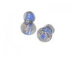 16 x 24mm Blue Handmade Lampwork Glass Bead, 2 beads 16 x 24mm Blue Handmade Lampwork Glass Bead, 2 beads