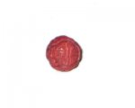 14mm Red Dyed Turquoise Etched Bead 14mm Red Dyed Turquoise Etched Bead