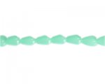 12mm Pale Green Semi-Opaque Heart Pressed Glass Bead, 13" string 12mm Pale Green Semi-Opaque Heart Pressed Glass Bead, 13" string