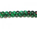 8mm Christmas Chill Abstract Glass Bead, approx. 35 beads 8mm Christmas Chill Abstract Glass Bead, approx. 35 beads