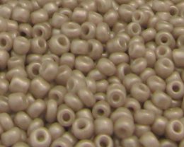 (image for) 11/0 Pale Silver Opaque Glass Seed Beads, 1oz. bag