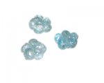 14mm Soft Blue Foil Flower Handmade Lampwork Glass Bead, 6 beads 14mm Soft Blue Foil Flower Handmade Lampwork Glass Bead, 6 beads