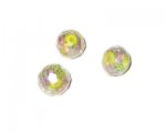 10mm Yellow Floral Faceted Handmade Lampwork Glass Bead, 5 beads 10mm Yellow Floral Faceted Handmade Lampwork Glass Bead, 5 beads