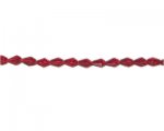 8 x 6mm Red Faceted Glass Drop Bead, 12" string 8 x 6mm Red Faceted Glass Drop Bead, 12" string