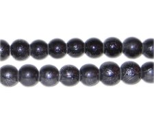 (image for) 8mm Drizzled Charcoal Glass Bead, approx. 36 beads