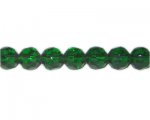 12mm Deep Green Faceted Round Glass Bead, 13" string 12mm Deep Green Faceted Round Glass Bead, 13" string