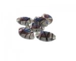 20 x 14mm Black/Blue/Plum Lampwork Glass Bead, 5 beads 20 x 14mm Black/Blue/Plum Lampwork Glass Bead, 5 beads