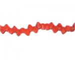 6mm Deep Orange Side-Drilled Faceted Bi-cone Glass Bead, 12 bead 6mm Deep Orange Side-Drilled Faceted Bi-cone Glass Bead, 12 bead