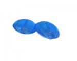 28mm Turquoise Foil Lampwork Glass Bead, 2 beads 28mm Turquoise Foil Lampwork Glass Bead, 2 beads