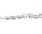 10mm Crystal Pressed Glass Pebble Bead, 12" string 10mm Crystal Pressed Glass Pebble Bead, 12" string