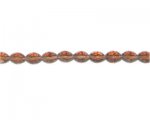 8 x 6mm Brown Faceted Oval Glass Bead, 13" string 8 x 6mm Brown Faceted Oval Glass Bead, 13" string