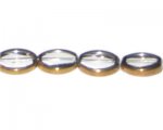 16 x 14mm Crystal Vintage-Style Oval Glass Bead, approx. 5 beads 16 x 14mm Crystal Vintage-Style Oval Glass Bead, approx. 5 beads