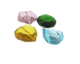 (image for) 22mm Random Faceted Glass Bead, 4 beads