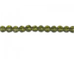 10mm Olive Faceted Round Glass Bead, 12" string 10mm Olive Faceted Round Glass Bead, 12" string