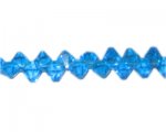 8mm Turquoise Side-Drilled Faceted Bi-cone Glass Bead, 8 beads 8mm Turquoise Side-Drilled Faceted Bi-cone Glass Bead, 8 beads