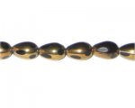 16 x 10mm Black Vintage-Style Dotted Glass Bead, approx. 7 beads 16 x 10mm Black Vintage-Style Dotted Glass Bead, approx. 7 beads
