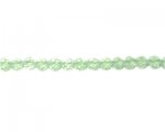 6mm Green Faceted Round Glass Bead, 12" string 6mm Green Faceted Round Glass Bead, 12" string