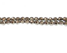 (image for) 6mm Silver Electroplated Glass Bead, 11" string