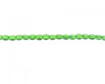 6mm Green Flat Round Pressed Glass Bead, 13" string 6mm Green Flat Round Pressed Glass Bead, 13" string