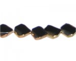 14mm Black Vintage-Style Glass Bead, approx. 5 beads 14mm Black Vintage-Style Glass Bead, approx. 5 beads