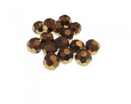 (image for) Approx. 1oz. X 10mm Bronze Electroplated Glass Beads