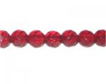 12mm Deep Red Faceted Round Glass Bead, 13" string 12mm Deep Red Faceted Round Glass Bead, 13" string