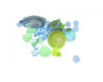 Approx. 1.5 - 2oz. Turquoise Twirl Glass Bead Mix Approx. 1.5 - 2oz. Turquoise Twirl Glass Bead Mix