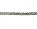 6 x 4mm Silver Faceted Rondelle Glass Bead, 13" string 6 x 4mm Silver Faceted Rondelle Glass Bead, 13" string