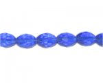12 x 10mm Royal Blue Faceted Oval Glass Bead, 12" string 12 x 10mm Royal Blue Faceted Oval Glass Bead, 12" string