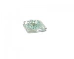 26 x 20mm Soft Turquoise Flower Glass Square Pendant with bail 26 x 20mm Soft Turquoise Flower Glass Square Pendant with bail
