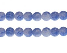 (image for) 12mm Blue Duo-Style Glass Bead, approx. 14 beads