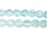 10mm Forget-me-not Crackle Spray Glass Bead, approx. 21 beads 10mm Forget-me-not Crackle Spray Glass Bead, approx. 21 beads