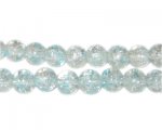 8mm Forget-me-not Crackle Spray Glass Bead, approx. 53 beads 8mm Forget-me-not Crackle Spray Glass Bead, approx. 53 beads
