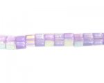4mm Lilac AB Finish Faceted Glass Cube Bead, 12" string 4mm Lilac AB Finish Faceted Glass Cube Bead, 12" string