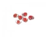 12mm Red Handmade Lampwork Heart Bead, 6 beads 12mm Red Handmade Lampwork Heart Bead, 6 beads