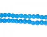 6mm Blue Agate-Style Glass Bead, approx. 48 beads 6mm Blue Agate-Style Glass Bead, approx. 48 beads